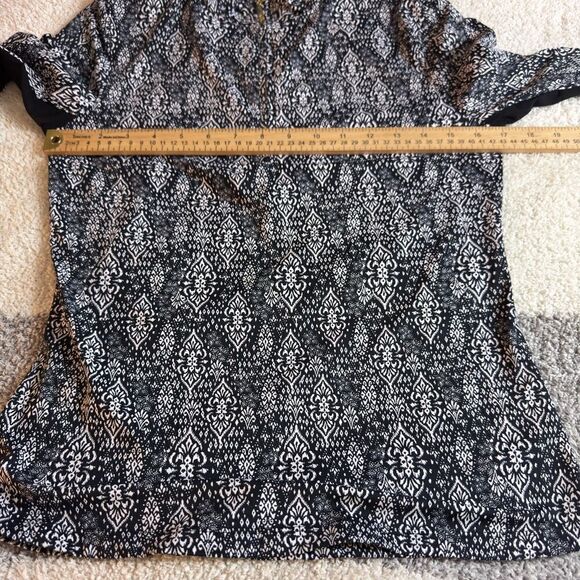 Cabana Life Shirt Womens Size Small Paisley Mesh quarter Zip UPF 50 Golf Tennis - Picture 7 of 13